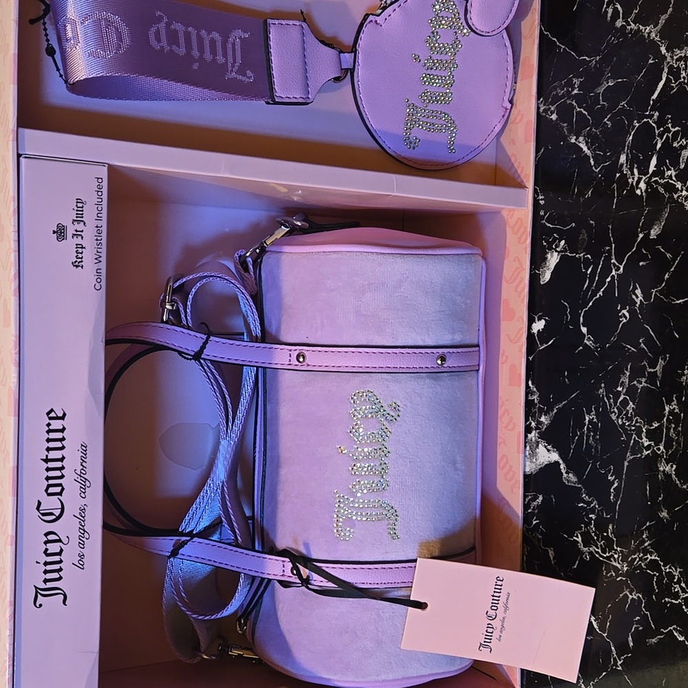 NIB Juicy Couture Lilac Mini Bag Set